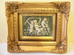 OBRÁZEK VE ZLATÉM RÁMU POD SKLEM - VÝDUSEK