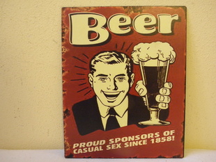 RETRO OBRAZ - BEER CASUAL SEX SINCE 1858 - PLECH 
