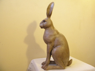 VELKÁ SOCHA   ZAJÍCE VÝŠKA 61 cm.