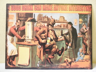 RETRO OBRAZ - GOOD DRINK - HOSPODA - PLECH 