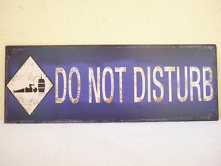 RETRO OBRAZ - DO NOT DISTURB - PLECH