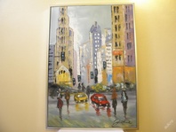 OBRAZ IMPRESE OLEJ 104x74 CM ZLA.STŘ. RÁM