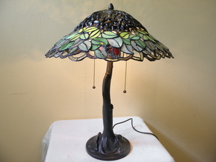 LUXUSNÍ VELKÁ STOLNÍ LAMPA TIFFANY SECESNÍ STYL