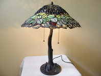 LUXUSNÍ VELKÁ STOLNÍ LAMPA TIFFANY SECESNÍ STYL