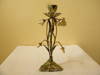 SECESNÍ JEDNOPLAM. SVÍCEN MOSAZ PORCELÁN