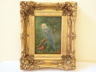 OBRAZ - ANDULKA VLNKOVANÁ-VE ZLACENÉM RÁMU 29 x 24