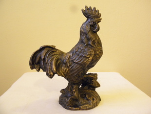 LITINOVÝ KOHOUT - BARVENÁ POVRCHOVÁ ÚPRAVA BRONZ 