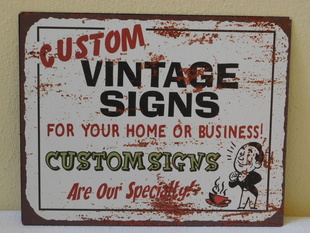 RETRO OBRAZ - CUSTOM VINTAGE SIGNS - PLECH