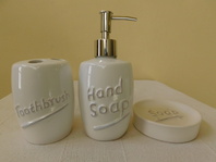 KOUPELNOVÝ PORCELÁNOVÝ SET - HAND SOAP