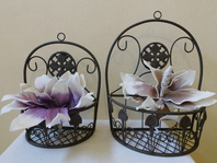 NÁSTĚNNÉ KOVOVÉ OZDOBNÉ TRUHLÍKY NA KVĚTINY