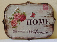 HOME WELCOME - PLECHOVÁ CEDULE