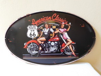 PLECHOVÁ CEDULE - AMERICAN MOTO CLASSICS ROUTE US 66