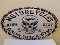 PLECHOVÁ CEDULE - MOTORCYCLES  RIDE FAST