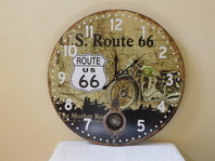 HODINY XXL NÁSTĚNNÉ S KYVADLEM US ROUTE 66