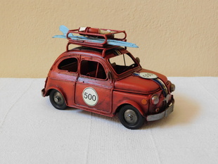 KOVOVÝ MODEL AUTA - FIAT 500 SURF