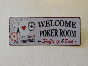 PLECHOVÁ CEDULE - WELCOME POKER ROOM