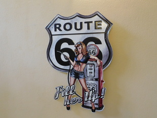 PLECHOVÁ CEDULE - ROUTE 66 FILL HER UP