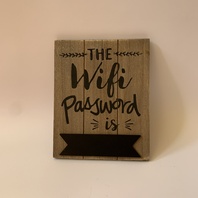 WI-FI PASSWORD - DŘEVĚNÁ CEDULE