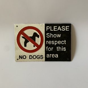 NO DOGS - LITINOVÁ CEDULE