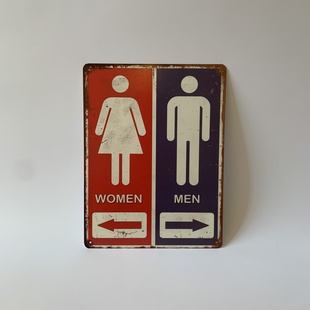 PLECHOVÁ CEDULE - WC - WOMEN, MEN