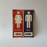 PLECHOVÁ CEDULE - WC - WOMEN, MEN