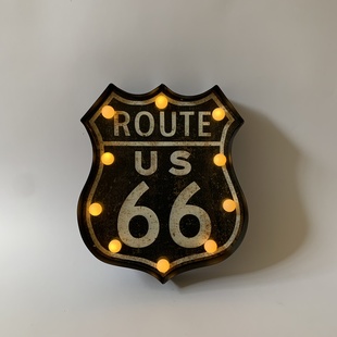 SVĚTELNÝ NÁSTĚNNÝ POUTAČ - ROUTE US 66