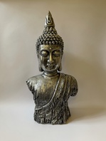 BUDDHA -  VELKÁ STŘÍBRNÁ SOCHA