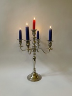 KOVOVÝ 5 RAMENNÝ SVÍCEN 41 cm