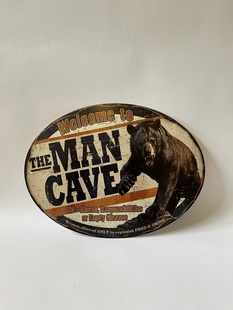 WELCOME TO THE MAN CAVE - PLECHOVÁ CEDULE