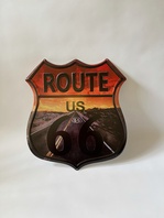 ROUTE US 66 - PLECHOVÁ CEDULE