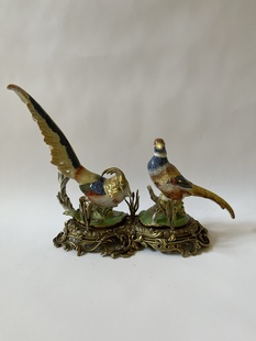 BAŽANT KRÁLOVSKÝ - PORCELÁNOVÉ FIGURY S MOSAZNOU MONTÁŽÍ