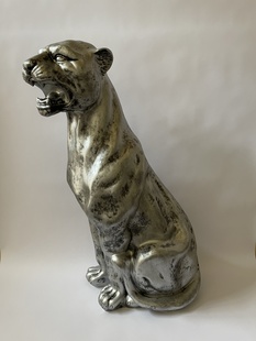STŘÍBRNÝ PANTER LEVHART PUMA - SOCHA 80 cm