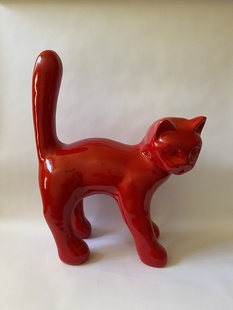 ČERVENÁ KOČKA - VELKÁ SOCHA 67 cm