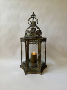 KOVOVÁ LUCERNA 57 cm - ORNAMENT