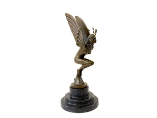 ART DECO BRONZOVÁ SOCHA - OKŘÍDLENÁ ŽENA