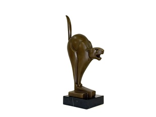 ART DECO KOČKA - SOCHA NA MRAMORU