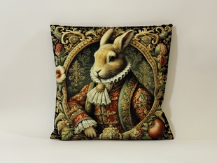 ZAJÍC ŠLECHTIC - POVLAK NA POLŠTÁŘ 45 x 45 cm