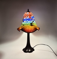 STOLNÍ LAMPA SKLO - VE STYLU MURANO