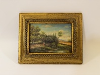 ROMANTICKÁ KRAJINA - OBRAZ VE ZLATÉM RÁMU