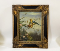 PTÁČCI NA VĚTVIČCE - OBRAZ VE ZLATÉM RÁMU