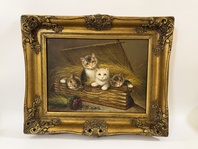 KOŤATA V SENĚ - OBRAZ VE ZLATÉM RÁMU