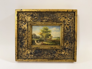 ROMANTICKÁ KRAJINA - OBRAZ VE ZLATÉM RÁMU