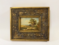 ROMANTICKÁ KRAJINA - OBRAZ VE ZLATÉM RÁMU..