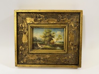 ROMANTICKÁ KRAJINA - OBRAZ VE ZLATÉM RÁMU...