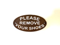 PLEASE REMOVE YOUR SHOES - LITINOVÁ CEDULE