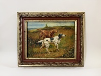 LOVEČTÍ PSI - OBRAZ VE ZLATÉM RÁMU