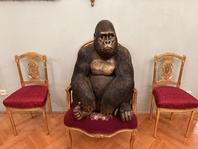 GORILA - SOCHA ZLATÁ ANTIK 77 cm